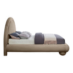Madrid Velvet Upholstered King Bed in Taupe