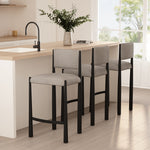 Lennor Boucle Metal Counter Stool in Champagne