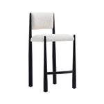 Lennor Boucle Metal Counter Stool in Cream