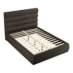 Adam Boucle Fabric Upholstered Queen Bed in Brown