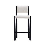 Lennor Boucle Metal Counter Stool in Cream