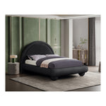 Madrid Velvet Upholstered Queen Bed in Black
