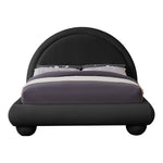 Madrid Velvet Upholstered Queen Bed in Black
