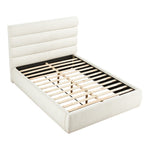 Adam Boucle Fabric Upholstered Queen Bed in Cream