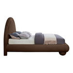 Madrid Velvet Upholstered Queen Bed in Brown