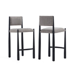 Lennor Boucle Metal Counter Stool in Mushroom