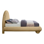 Madrid Velvet Upholstered Queen Bed in Camel