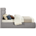 Adam Boucle Fabric Upholstered Queen Bed in Taupe