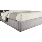 Adam Boucle Fabric Upholstered Queen Bed in Taupe