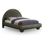 Madrid Velvet Upholstered Queen Bed in Green