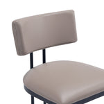 Juno Vegan Leather Metal Counter Stool in Taupe