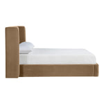 Kendall Velvet Upholstered King Bed in Beige