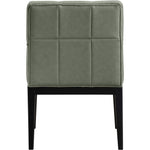 Adrian Vegan Leather Upholstered Dining Arm Chair in Green