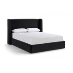Kendall Velvet Upholstered King Bed in Black