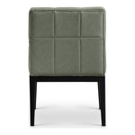 Adrian Vegan Leather Upholstered Dining Arm Chair in Green