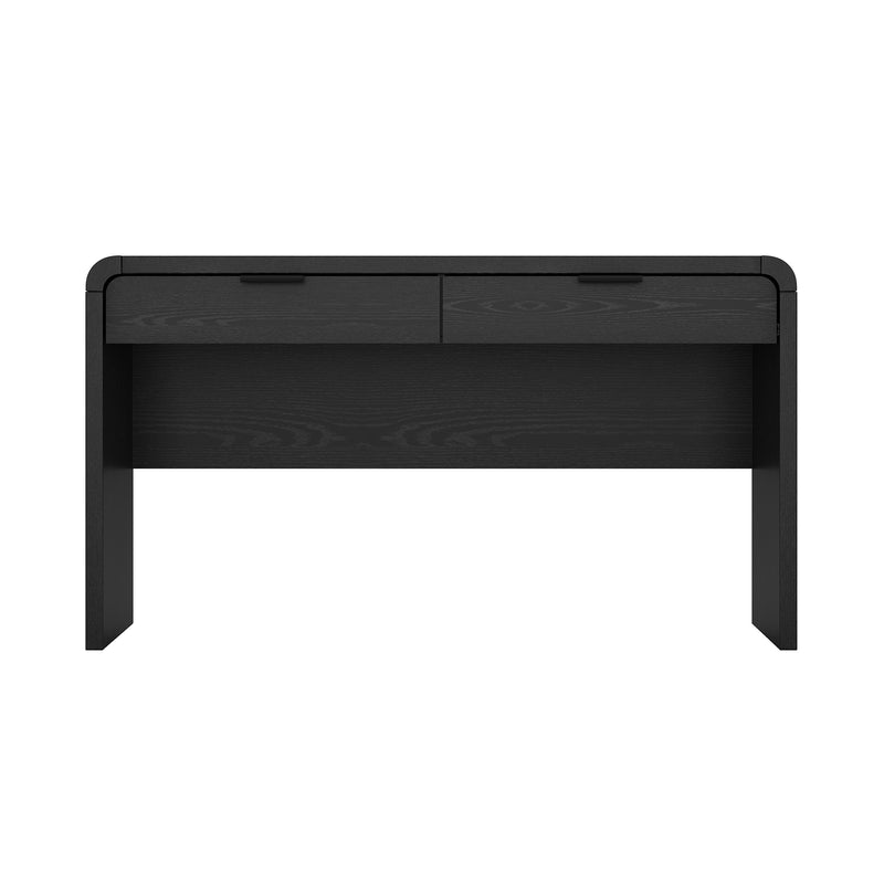 Grace 54" Office Desk (2-Drawer) in Black