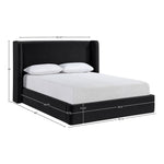 Kendall Velvet Upholstered King Bed in Black