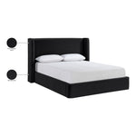 Kendall Velvet Upholstered King Bed in Black