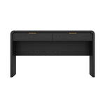 Grace 54" Office Desk (2-Drawer) in Black and Gold
