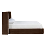 Kendall Velvet Upholstered King Bed in Brown