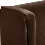Kendall Velvet Upholstered King Bed in Brown
