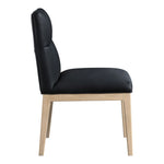Adrian Vegan Leather Upholstered Dining Side Chair in Black