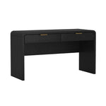 Grace 54" Office Desk (2-Drawer) in Black and Gold