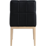 Adrian Vegan Leather Upholstered Dining Side Chair in Black
