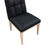Adrian Vegan Leather Upholstered Dining Side Chair in Black