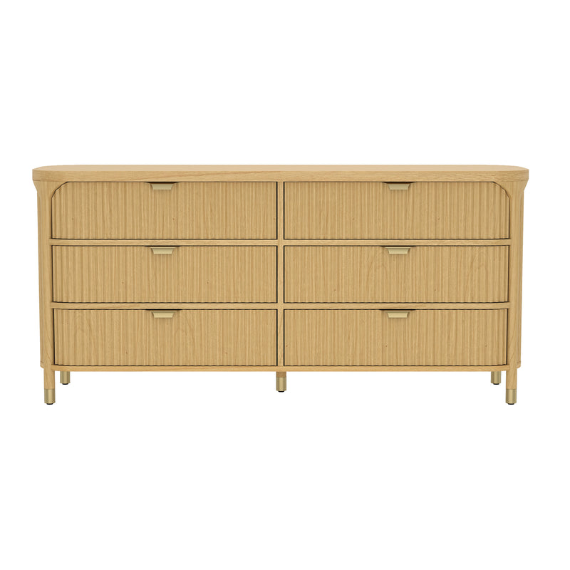 Park 68" Solid Wood Dresser (6-Drawer) in Natural