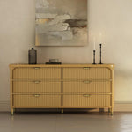Park 68" Solid Wood Dresser (6-Drawer) in Natural