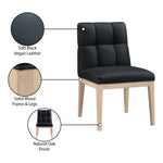 Adrian Vegan Leather Upholstered Dining Side Chair in Black