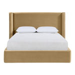 Kendall Velvet Upholstered King Bed in Camel
