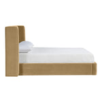 Kendall Velvet Upholstered King Bed in Camel