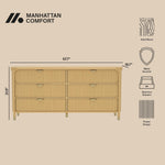 Park 68" Solid Wood Dresser (6-Drawer) in Natural