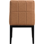 Adrian Vegan Leather Upholstered Dining Side Chair in Cognac