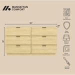 Chrystie 60" Dresser (6-Drawer) in Natural