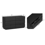 Chrystie 60" Dresser (6-Drawer) in Black