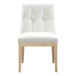 Adrian Vegan Leather Upholstered Dining Side Chair in Cream