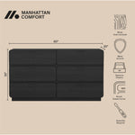 Chrystie 60" Dresser (6-Drawer) in Black