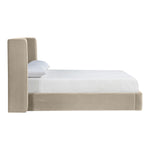 Kendall Velvet Upholstered King Bed in Cream