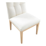 Adrian Vegan Leather Upholstered Dining Side Chair in Cream