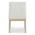 Adrian Vegan Leather Upholstered Dining Side Chair in Cream