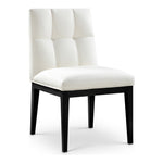 Adrian Vegan Leather Upholstered Dining Side Chair in Cream