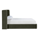 Kendall Velvet Upholstered King Bed in Green