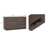 Evelyn 60" Dresser (6-Drawer) in Brown