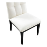 Adrian Vegan Leather Upholstered Dining Side Chair in Cream