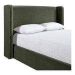 Kendall Velvet Upholstered King Bed in Green