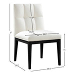 Adrian Vegan Leather Upholstered Dining Side Chair in Cream