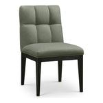 Adrian Vegan Leather Upholstered Dining Side Chair in Green